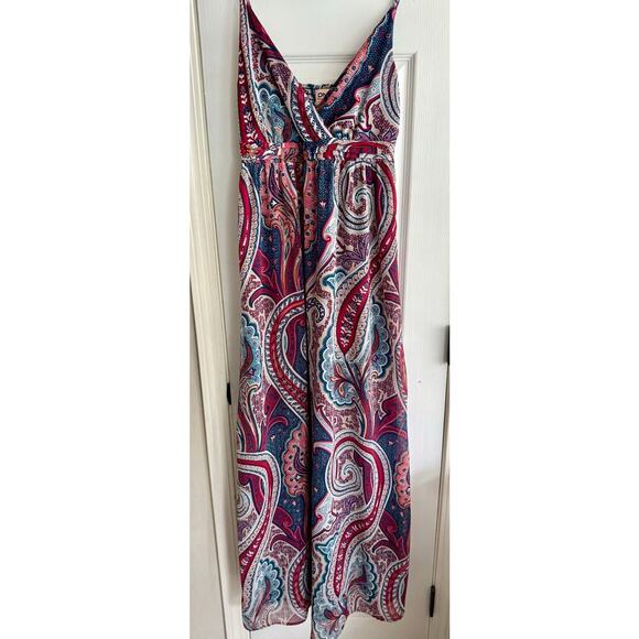 ONLY Paisley Spaghetti Strap Maxi European Designer Flowy size 4 - Picture 5 of 8